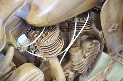 Lot 29 - Harley Davidson Wooden Model