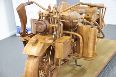 Lot 29 - Harley Davidson Wooden Model