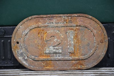 Lot 2 - A pair of oval railway signs