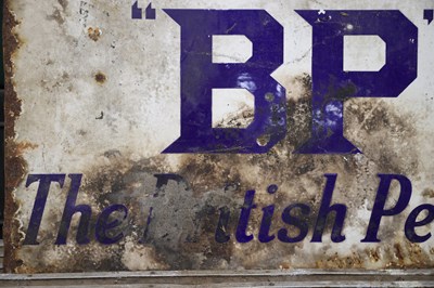Lot 12 - Double sided 'Fill up with BP' enamel sign